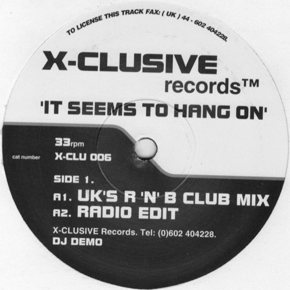 K.W.S. : It Seems To Hang On (2x12", Single, Promo)