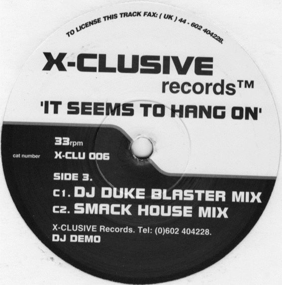 K.W.S. : It Seems To Hang On (2x12", Single, Promo)