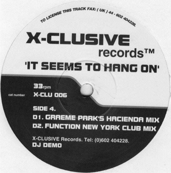 K.W.S. : It Seems To Hang On (2x12", Single, Promo)