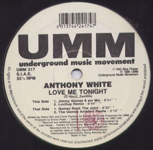 Anthony White : Love Me Tonight (12")