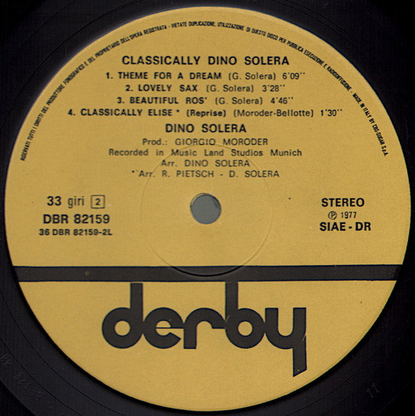Dino Solera : Classically Dino Solera (LP)