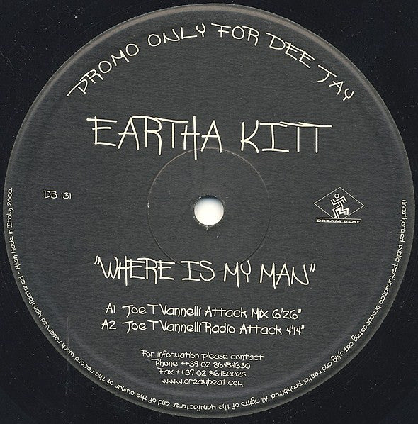 Eartha Kitt : Where Is My Man (12", Promo)