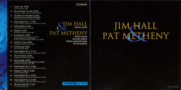 Jim Hall & Pat Metheny : Jim Hall & Pat Metheny (CD, Album)