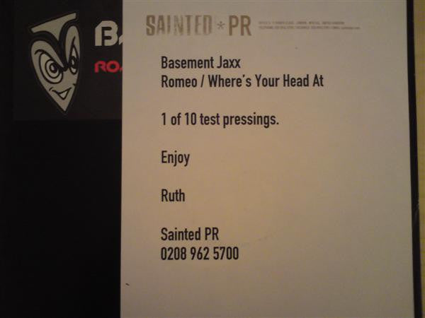 Basement Jaxx : Romeo / Where's Your Head At (12", Ltd)