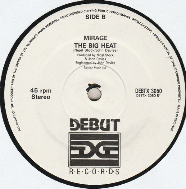Mirage (12) : Push The Beat (12", P/Mixed)