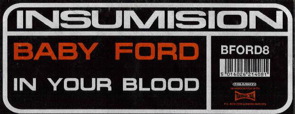 Baby Ford : In Your Blood (12")