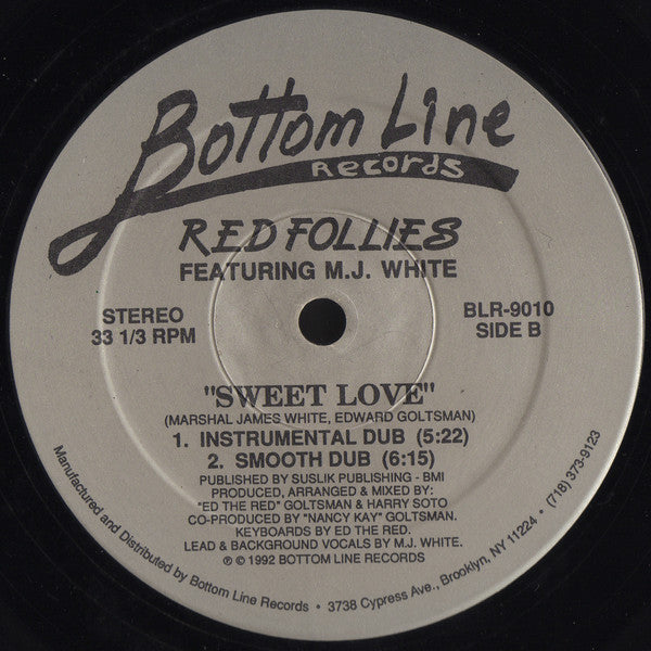 Red Follies Featuring MJ White : Sweet Love (12")