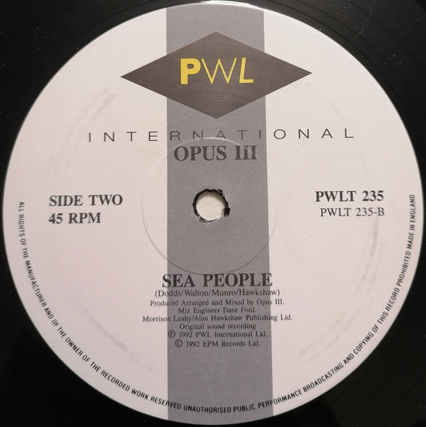 Opus III : I Talk To The Wind (12")