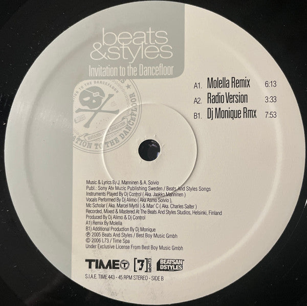 Beats And Styles : Invitation To The Dancefloor (12")