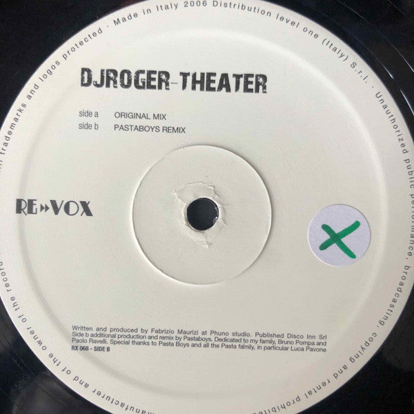 DJRoger* : Theater (included Pastaboys Remix) (12")