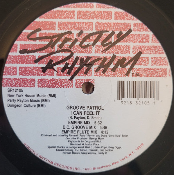 Groove Patrol : Lost In The Groove / I Can Feel It (12")