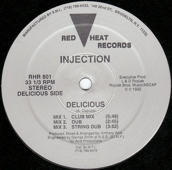 Injection : Delicious / I Don't Need It (12")