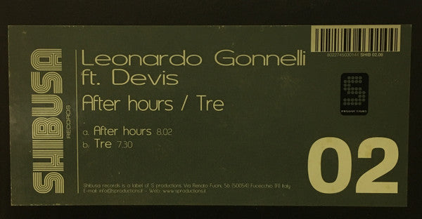 Leonardo Gonnelli Feat Devis (2) : After Hours (12")
