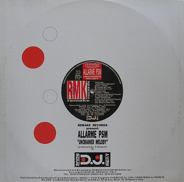 Allarme PSM : Unchained Melody (12")