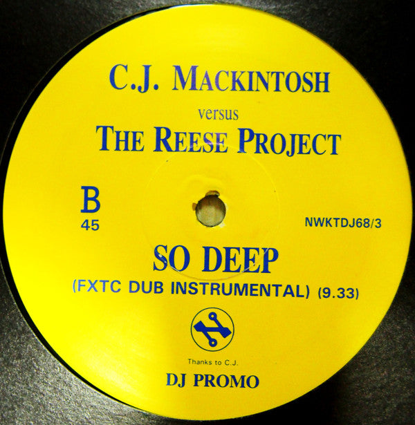 The Reese Project Versus CJ Mackintosh : So Deep (12", Promo)