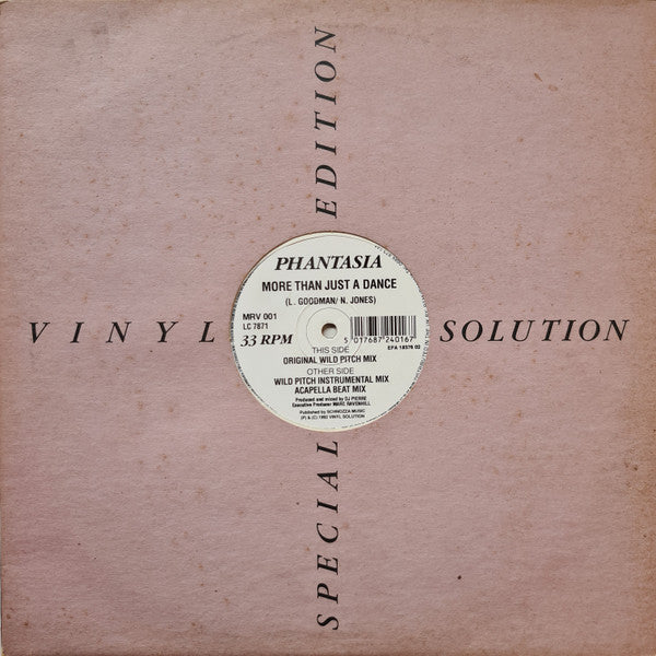 Pfantasia : More Than Just A Dance (12")