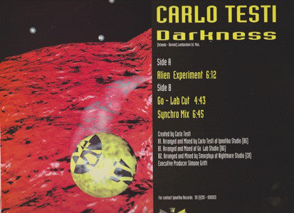 Carlo Testi : Darkness (12", Maxi)
