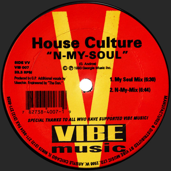House Culture : Let The Music Set U Free / N-My-Soul (12")