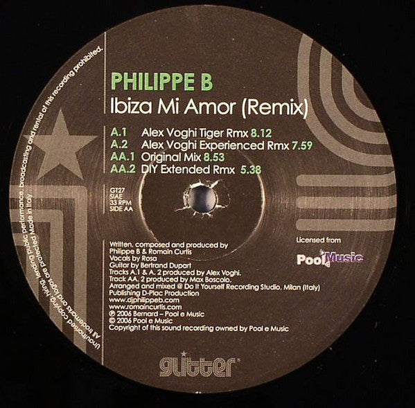 Philippe B. : Ibiza Mi Amor (Remix) (12")