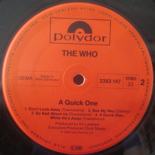 The Who : A Quick One (LP, Album, RE)