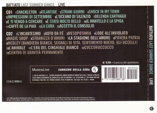 Franco Battiato : Last Summer Dance (2xCD, Album, RE)