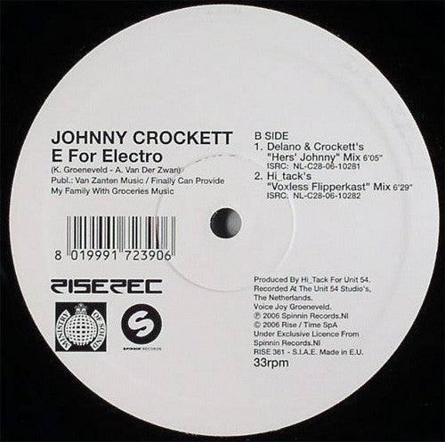 Johnny Crockett : E For Electro (12")