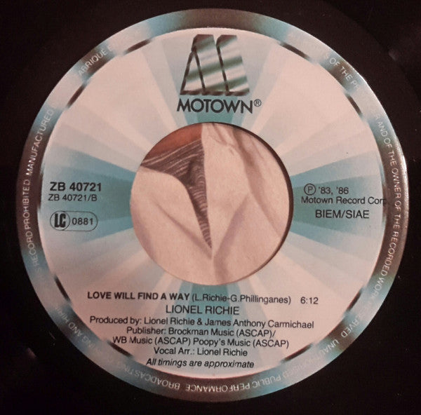 Lionel Richie : Dancing On The Ceiling (7", Single)