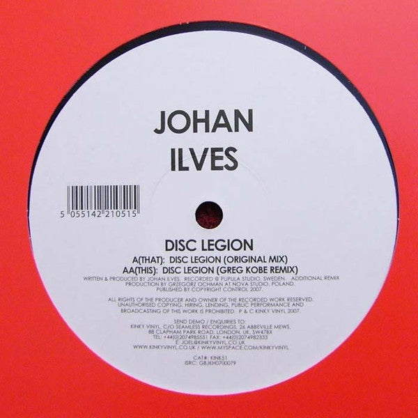 Johan Ilves : Disc Legion (12")