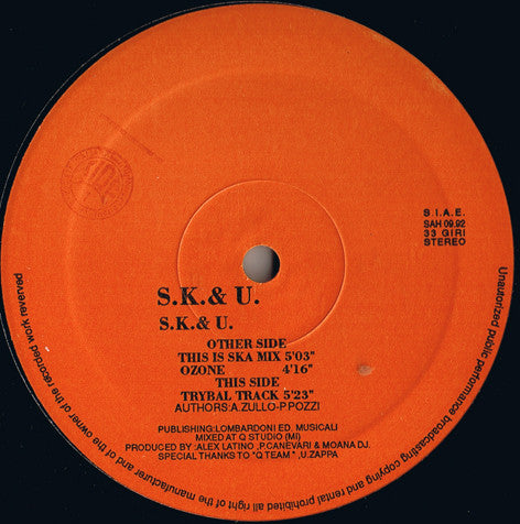 S.K.&U. : S.K.&U. (12")