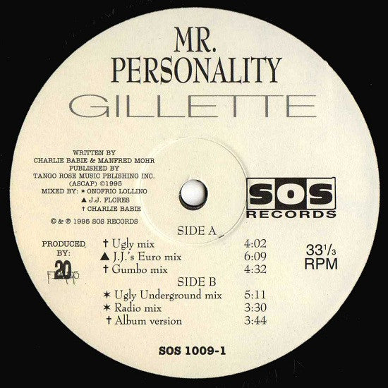 Gillette : Mr. Personality (12")