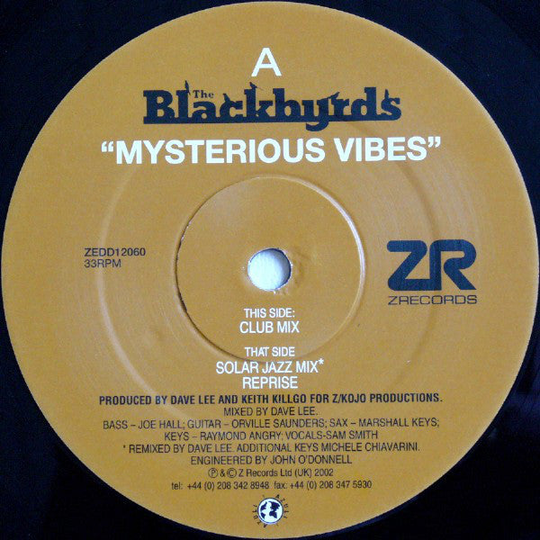 The Blackbyrds : Mysterious Vibes (12")