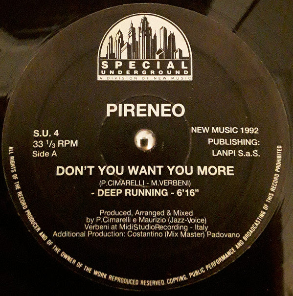 Pireneo : Don't You Want You More (12")