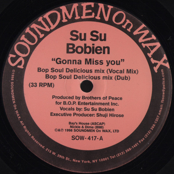 Su Su Bobien : Gonna Miss You (12")