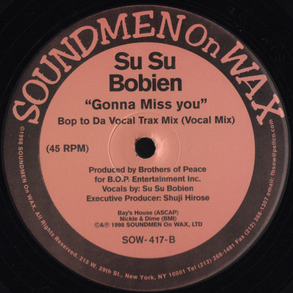 Su Su Bobien : Gonna Miss You (12")