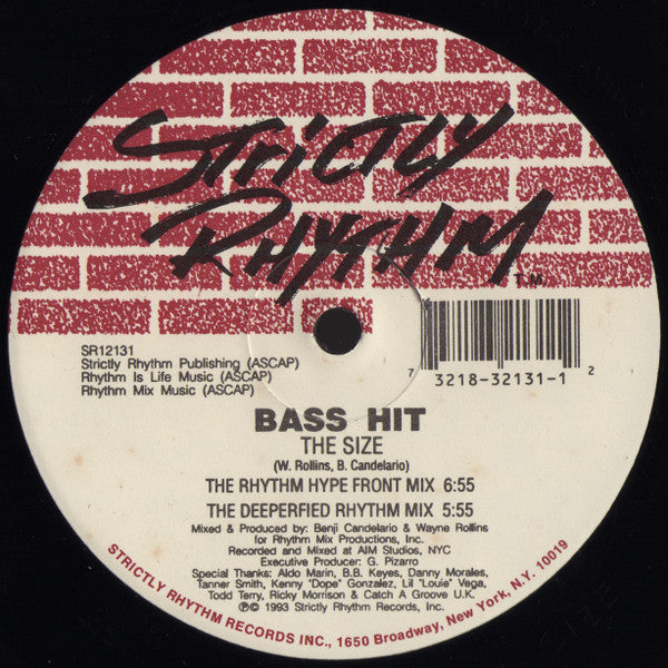 Bass Hit : Hey! / The Size (12")