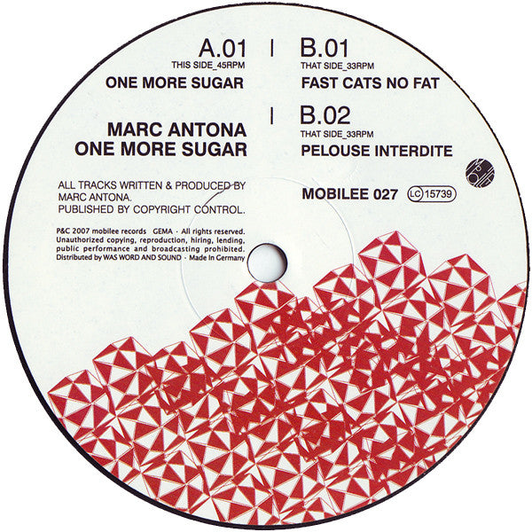 Marc Antona : One More Sugar (12", Dua)