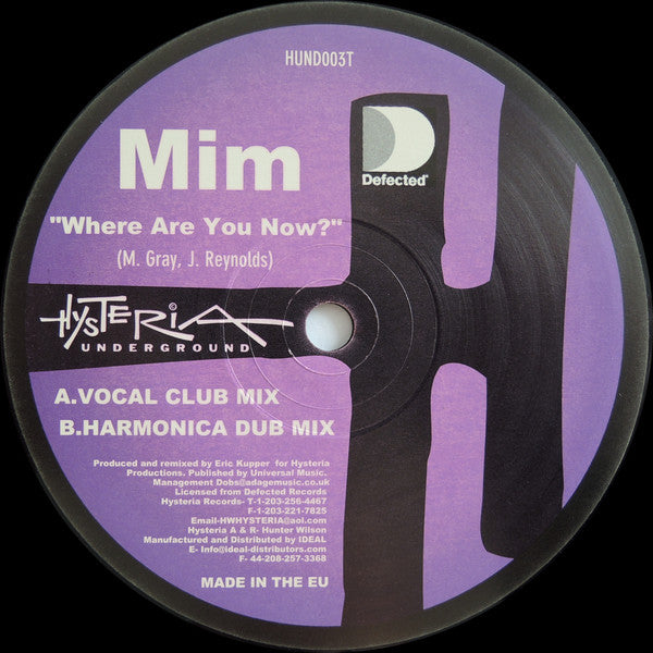 Mim : Where Are You Now? (12")