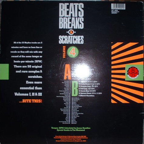 Simon Harris : Beats, Breaks & Scratches Volume 4 (LP)