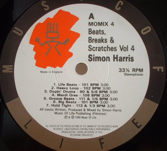 Simon Harris : Beats, Breaks & Scratches Volume 4 (LP)