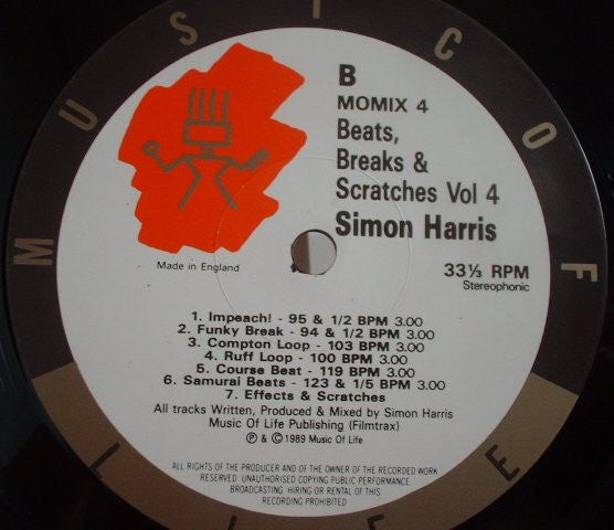 Simon Harris : Beats, Breaks & Scratches Volume 4 (LP)