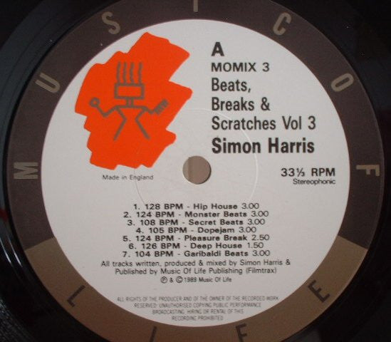 Simon Harris : Beats, Breaks & Scratches Volume 3 (LP)