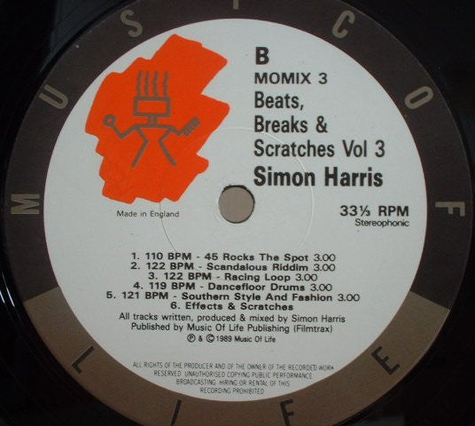 Simon Harris : Beats, Breaks & Scratches Volume 3 (LP)