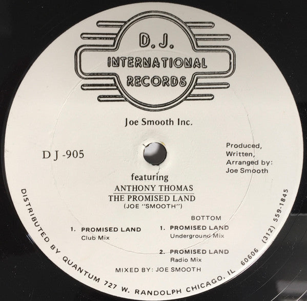 Joe Smooth Inc.* Featuring Anthony Thomas : The Promised Land (12", 4LW)