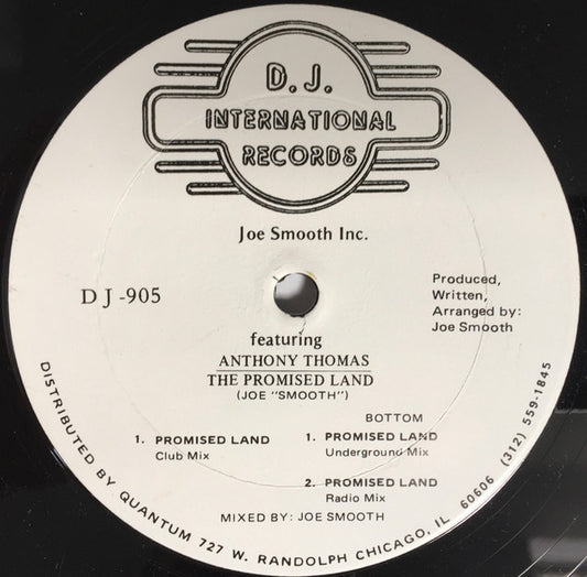 Joe Smooth Inc.* Featuring Anthony Thomas : The Promised Land (12", 4LW)