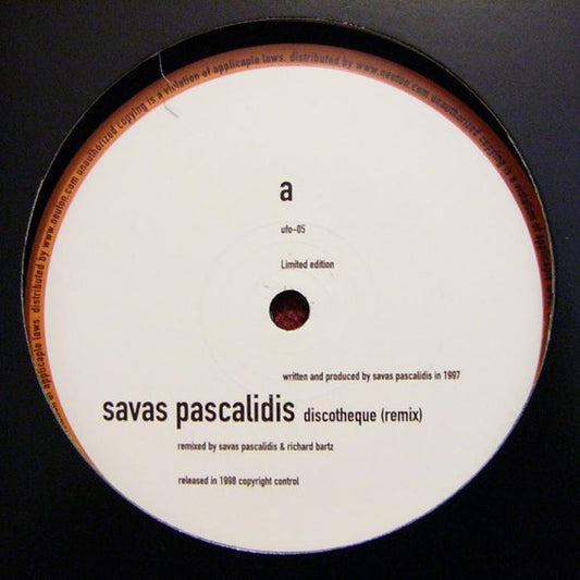 Savas Pascalidis : Discotheque (Remix) / Sugarland Express (12", Ltd)
