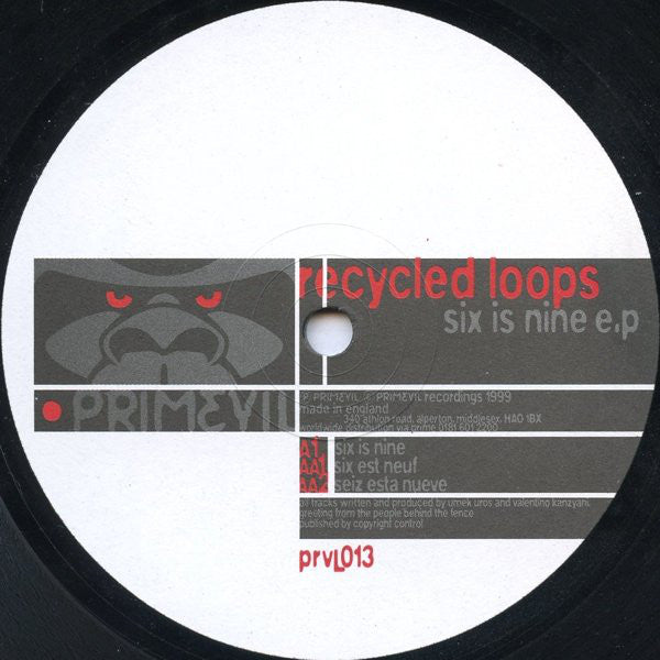 Recycled Loops : Six Is Nine E.P. (12", EP)