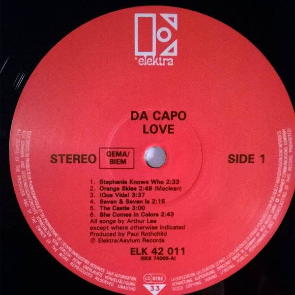Love : Da Capo (LP, Album, RE)