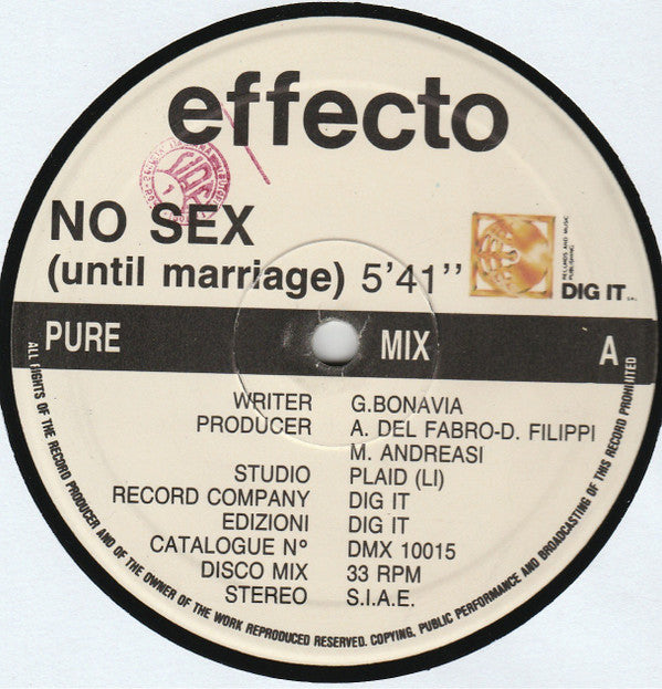 Effecto : No Sex (Until Marriage) (12")
