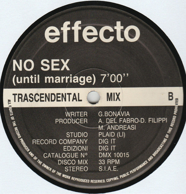 Effecto : No Sex (Until Marriage) (12")