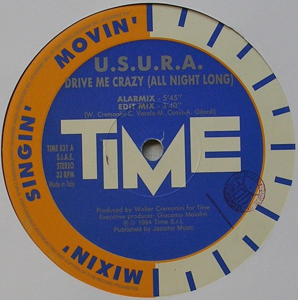 U.S.U.R.A. : Drive Me Crazy (12")